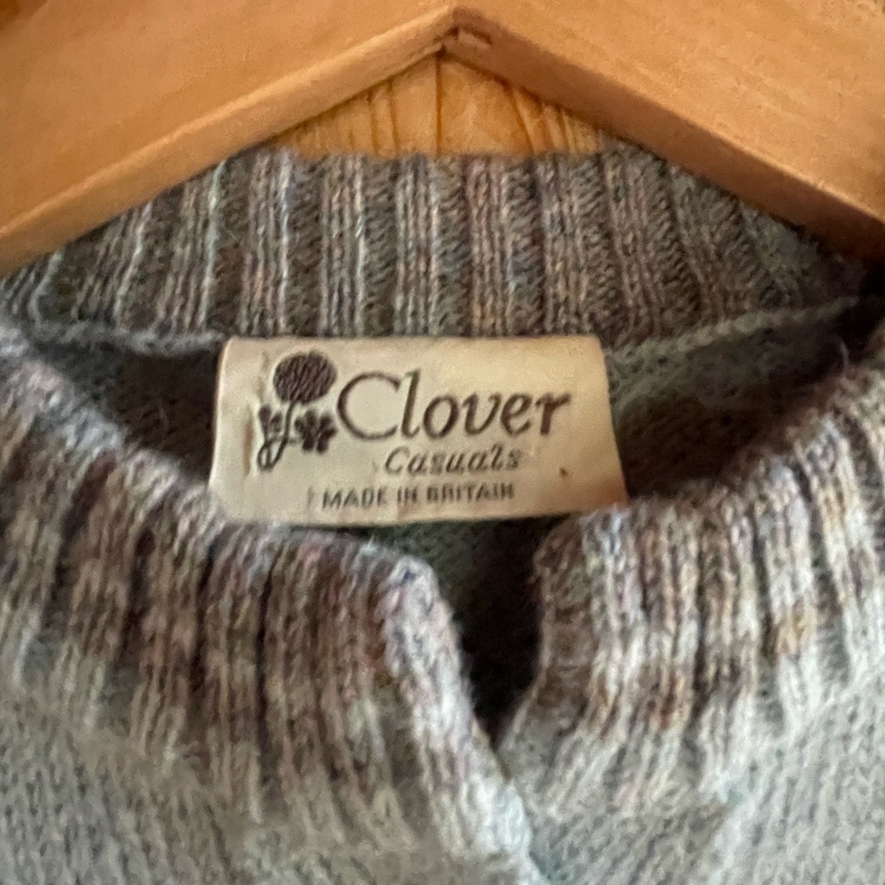Vintage Novelty Daffodil Wool Cardigan made in Britain - Picture 5 of 11